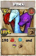 Wizard101 Balance spell card: Hydra, Spell ID 10371