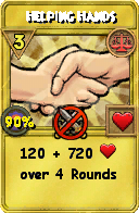 Wizard101 Balance spell card: Helping Hands, Spell ID 10378