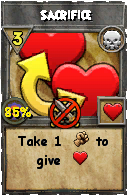 Wizard101 Death spell card: Sacrifice, Spell ID 10396