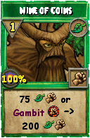 Wizard101 Life spell card: Nine of Coins, Spell ID 10399