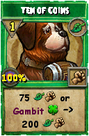 Wizard101 Life spell card: Ten of Coins, Spell ID 10400