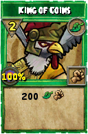 Wizard101 Life spell card: King of Coins, Spell ID 10402