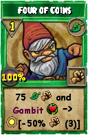 Wizard101 Life spell card: Four of Coins, Spell ID 10405