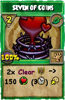 Wizard101 Life spell card: Seven of Coins, Spell ID 10408