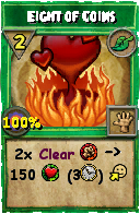 Wizard101 Life spell card: Eight of Coins, Spell ID 10410