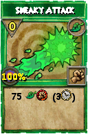 Wizard101 Life spell card: Sneaky Attack, Spell ID 10411
