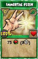 Wizard101 Life spell card: Immortal Flesh, Spell ID 10415