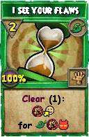 Wizard101 Life spell card: I See Your Flaws, Spell ID 10429