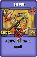 Wizard101 Balance spell card: Sniper, Spell ID 10441