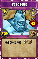 Wizard101 Storm spell card: Colossus, Spell ID 10443