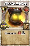 Wizard101 Balance spell card: Summon Minions, Spell ID 10446