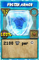Wizard101 Ice spell card: Frozen Armor, Spell ID 10452