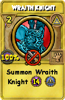 Wizard101 Myth spell card: Wraith Knight, Spell ID 10455