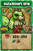 Wizard101 Life spell card: Ratatoskr's Spin, Spell ID 10460