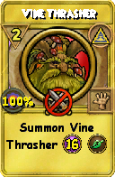 Wizard101 Myth spell card: Vine Thrasher, Spell ID 10463
