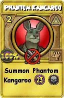Wizard101 Myth spell card: Phantom Kangaroo, Spell ID 10465