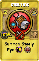 Wizard101 Myth spell card: Steely Eye, Spell ID 10466