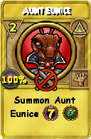Wizard101 Myth spell card: Aunt Eunice, Spell ID 10467