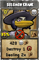 Wizard101 Death spell card: Solomon Crane, Spell ID 10485