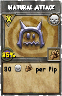 Wizard101 Death spell card: Natural Attack, Spell ID 10492