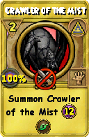 Wizard101 Myth spell card: Crawler of the Mist, Spell ID 10513