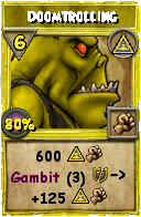 Wizard101 Myth spell card: Doomtrolling, Spell ID 10518