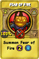 Wizard101 Myth spell card: Fear of Fire, Spell ID 10526