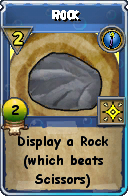 Wizard101 Cantrips spell card: Rock, Spell ID 10529