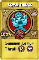 Wizard101 Myth spell card: Lemur Thrall, Spell ID 10531