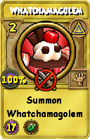 Wizard101 Myth spell card: Whatchamagolem, Spell ID 10532