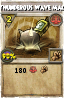 Wizard101 Balance spell card: Thunderous Wave Mace, Spell ID 10534
