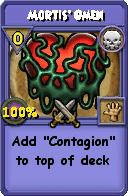 Wizard101 Death spell card: Mortis' Omen, Spell ID 10541
