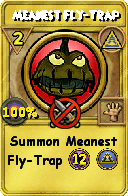 Wizard101 Myth spell card: Meanest Fly-Trap, Spell ID 10574