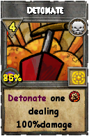 Wizard101 Death spell card: Detonate, Spell ID 10575