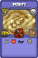 Wizard101 Death spell card: Petrify, Spell ID 10588
