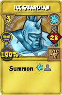 Wizard101 Ice spell card: Ice Guardian, Spell ID 10590