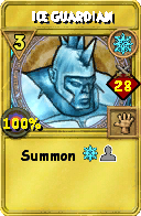 Wizard101 Ice spell card: Ice Guardian, Spell ID 10600