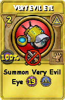 Wizard101 Myth spell card: Very Evil Eye, Spell ID 10616
