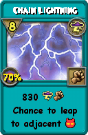 Wizard101 Storm spell card: Chain Lightning, Spell ID 10624