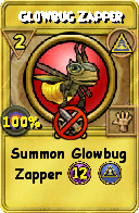 Wizard101 Myth spell card: Glowbug Zapper, Spell ID 10626