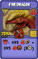 Wizard101 Fire spell card: Fire Dragon, Spell ID 10631