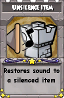 Wizard101 School 16 spell card: Unsilence Item, Spell ID 10638