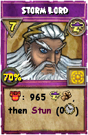 Wizard101 Storm spell card: Storm Lord, Spell ID 10640