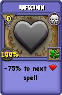 Wizard101 Death spell card: Infection, Spell ID 10650