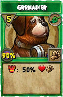 Wizard101 Life spell card: Grrnadier, Spell ID 10657