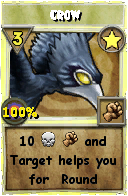 Wizard101 Star spell card: Crow, Spell ID 10661