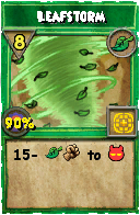 Wizard101 Life spell card: Leafstorm, Spell ID 10668