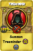 Wizard101 Myth spell card: Treeminder, Spell ID 10685