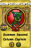 Wizard101 Myth spell card: Second Column Captain, Spell ID 10687