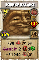 Wizard101 Balance spell card: Scion of Balance, Spell ID 10694